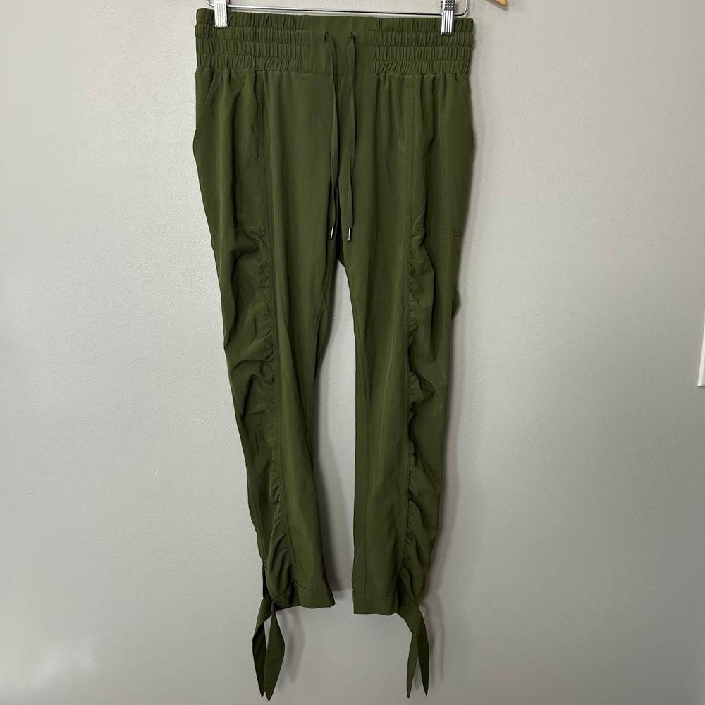 Prana Olive Green Drawstring Track Joggers